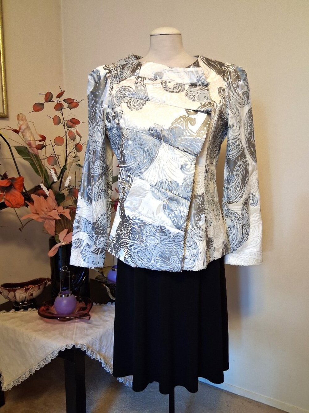 NESS Tailored Lined Blazer Jacket Luxury Workwear Fall Winter Outerwear M